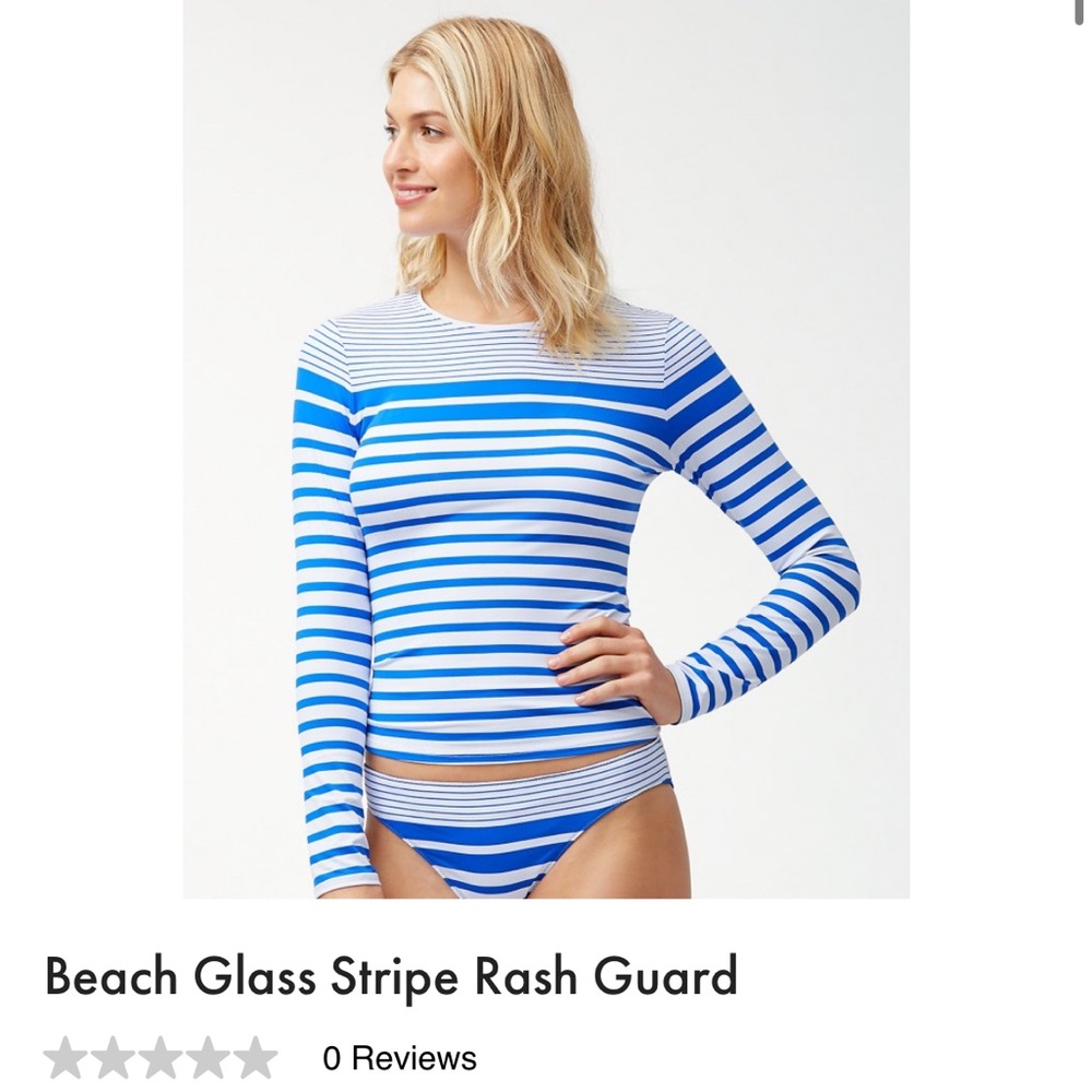 Tommy Bahama Blue and White Rash Guard